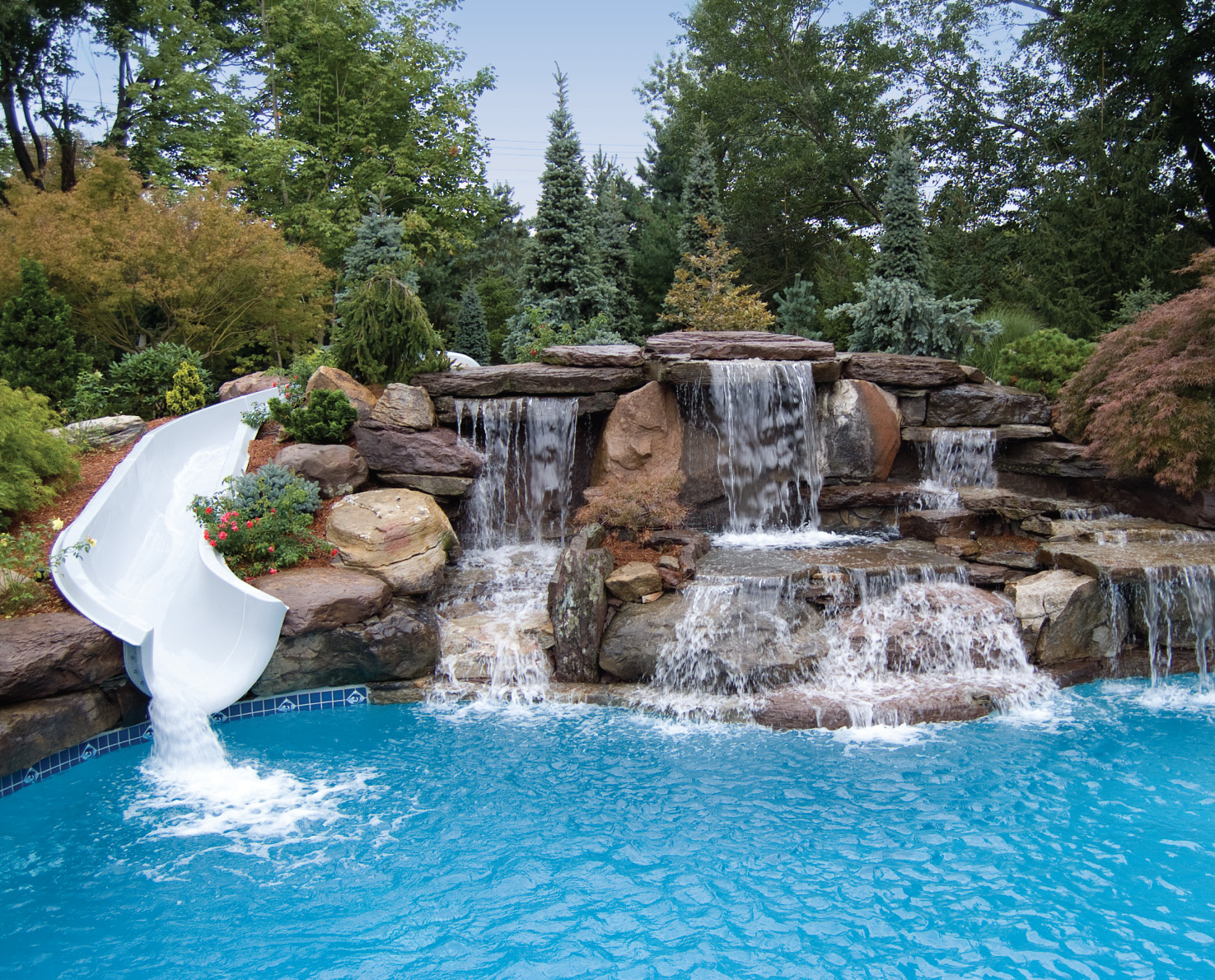 Pool Slides, Water Features