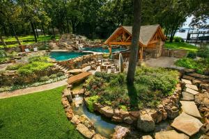 pool with backyard lazy river