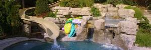 Fiberglass pool waterslide