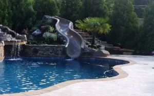 custom residential waterslide
